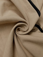 Solid Color Pockets Elasticity Buttoned Wide Leg Cropped Trousers Pants