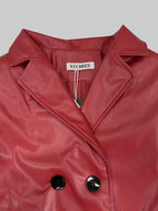 Long Sleeves Buttoned Solid Color Notched Collar Jackets&Coats Outerwear