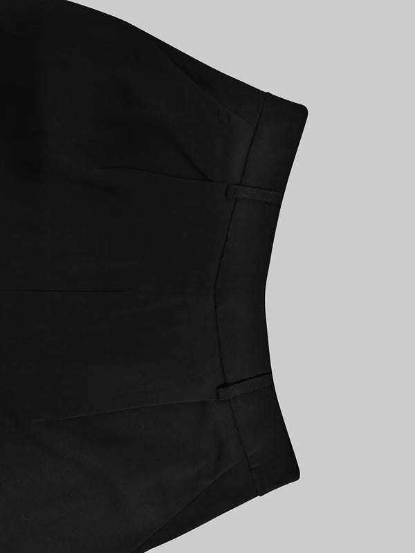 High Waisted Straight Leg Pleated Solid Color Split-Joint Pants Trousers