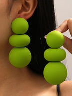 Beaded Geometric Solid Color Earrings Accessories