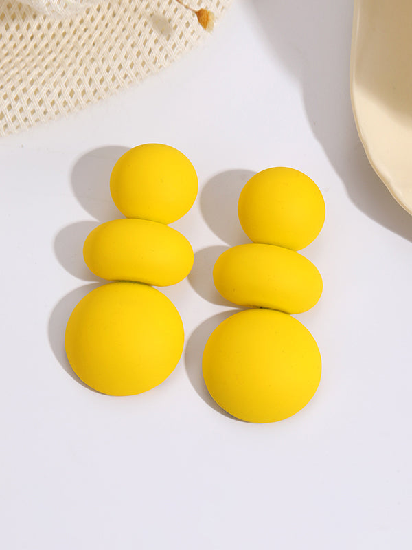 Beaded Geometric Solid Color Earrings Accessories