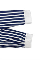 Long Sleeves Buttoned Contrast Color Striped Lapel Blouses&Shirts Tops