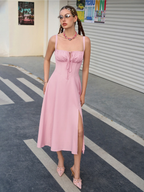✨Last Day 49% OFF✨Ruched Bust Split Thigh Cami Dress-Buy 2 Get Free Shipping Today