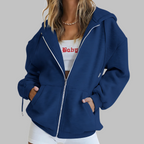 DARA™ - Classic Zip Up Oversized Hooded Jacket