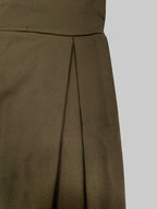 Solid Color No Belt Buttoned Wide Leg Loose V-neck Jumpsuits
