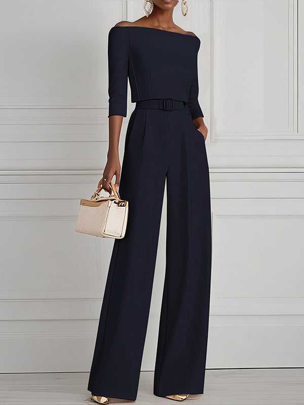 High Waisted Straight Leg Pleated Solid Color Split-Joint Pants Trousers