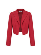 Solid Color Skinny Long Sleeves Notched Collar Outerwear Blazer