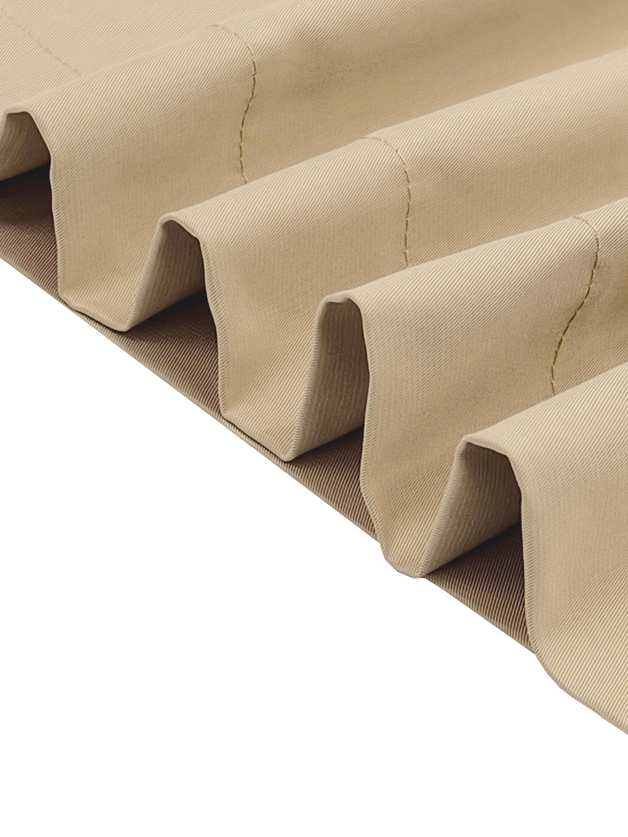 Solid Color Pockets Elasticity Belted Loose A-line Skirts