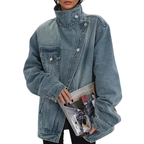 SARAH™ – Street Style Trendy Asymmetric Button Jacket