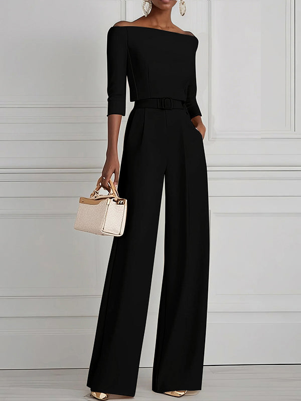 High Waisted Straight Leg Pleated Solid Color Split-Joint Pants Trousers