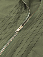 Zipper Solid Color Pockets Sleeveless High Waisted V-neck Maxi Dresses