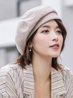Personality Striped&Plaid Beret Hat