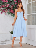 ✨Last Day 49% OFF✨Ruched Bust Split Thigh Cami Dress-Buy 2 Get Free Shipping Today