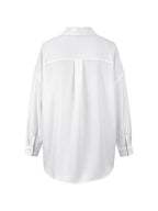 High-Low Long Sleeves Buttoned Contrast Color Flower Print Lapel Blouses&Shirts Tops