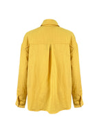 Long Sleeves Loose Buttoned Solid Color Lapel Blouses&Shirts Tops