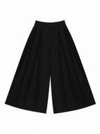 Solid Color Pleated Wide Pants Wide Leg Pants
