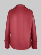 Long Sleeves Buttoned Solid Color Notched Collar Jackets&Coats Outerwear
