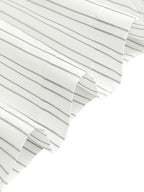 High Waisted Loose Buttoned Contrast Color Pockets Split-Joint Striped Tied Pants Trousers