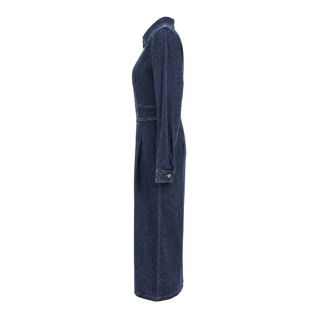 Zipper Split-Joint Solid Color Pockets Wide Leg Long Sleeves Lapel Jumpsuits