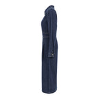 Zipper Split-Joint Solid Color Pockets Wide Leg Long Sleeves Lapel Jumpsuits