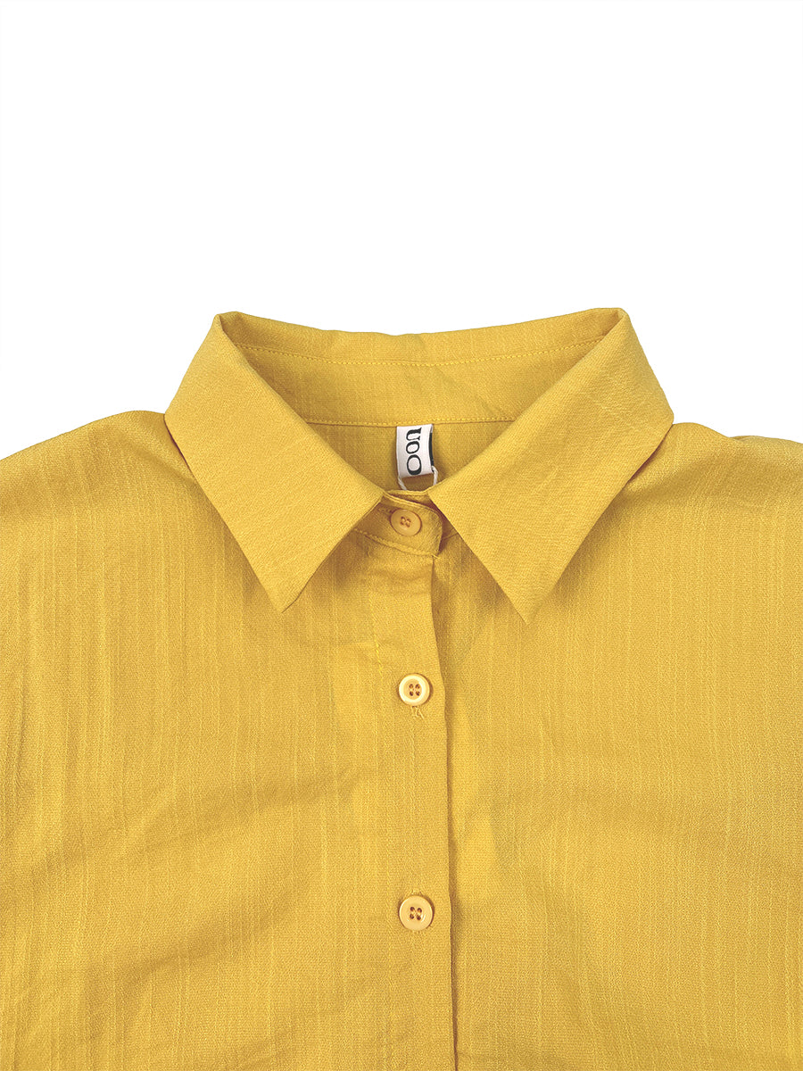 Long Sleeves Loose Buttoned Solid Color Lapel Blouses&Shirts Tops