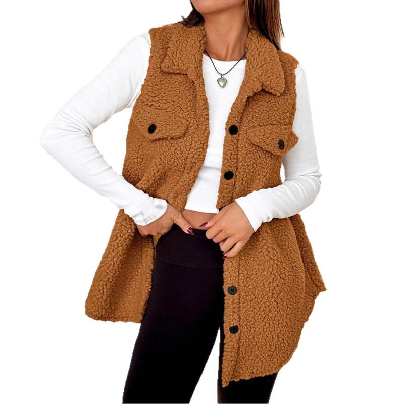 SOPHIE™ - Warm Sherpa Vest Jacket with Button Down for Cold Days