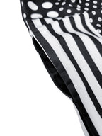 Long Sleeves Puff Sleeves Contrast Color Elasticity Polka Dot Split-Joint Striped Off-The-Shoulder Jumpsuits