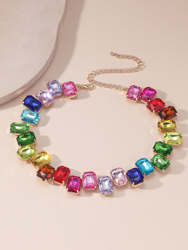 Chains Contrast Color Necklaces Accessories