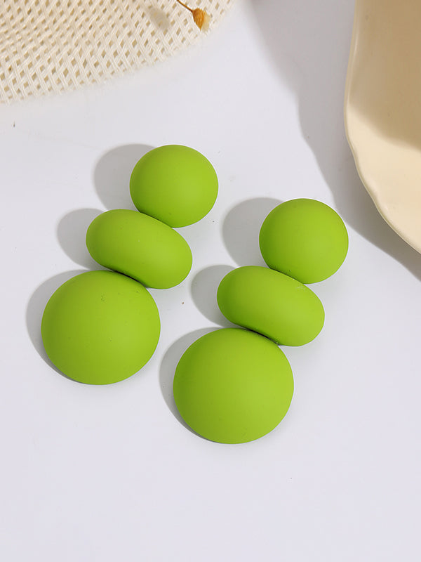 Beaded Geometric Solid Color Earrings Accessories