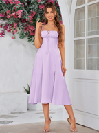 ✨Last Day 49% OFF✨Ruched Bust Split Thigh Cami Dress-Buy 2 Get Free Shipping Today