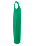 Solid Color Buttoned Wide Leg Sleeveless Stand Collar Jumpsuits
