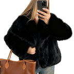 LAURENCE™ - Fashionable Cropped Faux Fur Coat for Fall & Winter Outfits