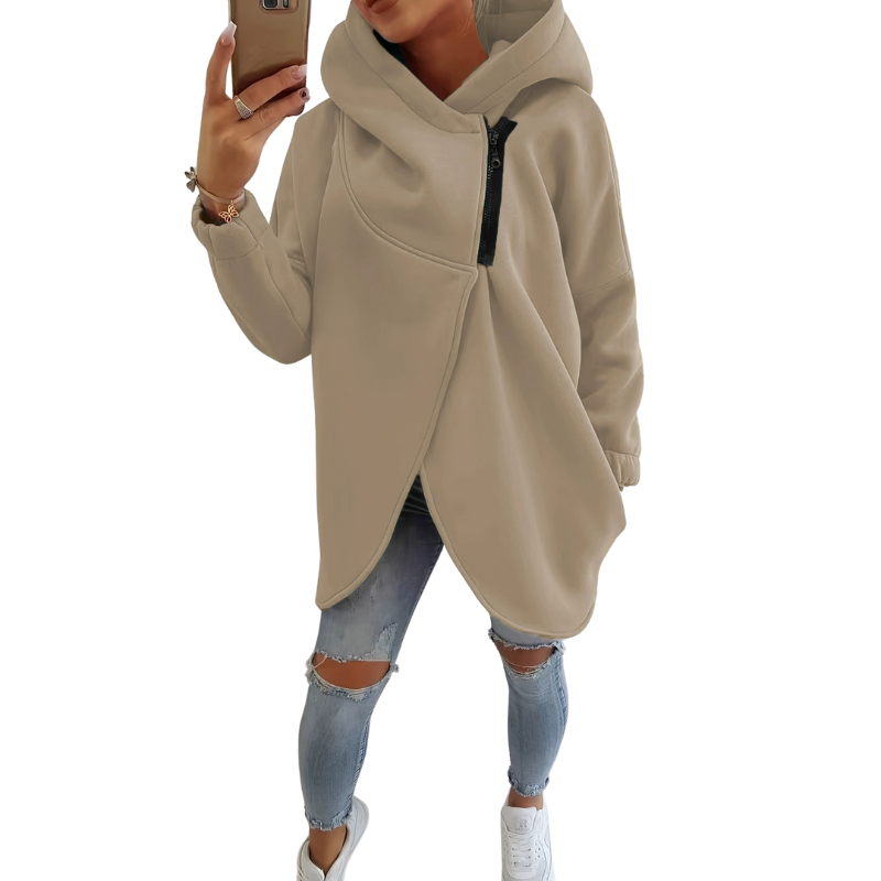 VANIA™ - Plus Size Half-Zip Pullover Hoodie