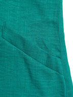 Batwing Sleeves Loose Pockets Solid Color Deep V-Neck Mini Dresses