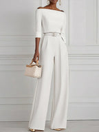 High Waisted Straight Leg Pleated Solid Color Split-Joint Pants Trousers