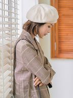 Personality Striped&Plaid Beret Hat