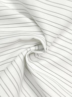 High Waisted Loose Buttoned Contrast Color Pockets Split-Joint Striped Tied Pants Trousers