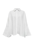Long Sleeves Loose Solid Color Lapel Collar Blouses&Shirts Tops