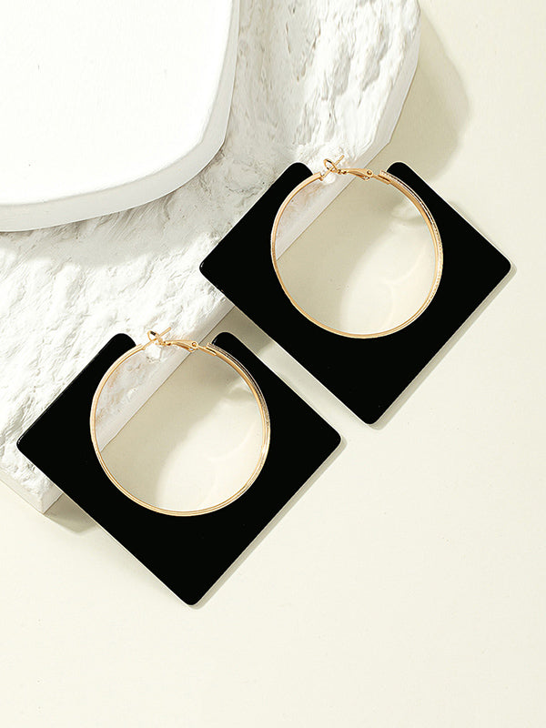 Normcore Geometric Drop Earrings