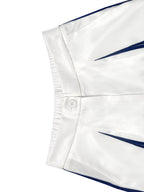 High Waisted Wide Leg Contrast Color No Belt Pockets Pants Trousers