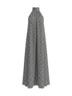 A-Line Loose Backless Contrast Color Elasticity Pockets Halter-Neck Maxi Dresses
