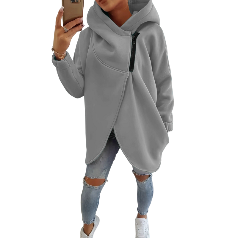 VANIA™ - Plus Size Half-Zip Pullover Hoodie