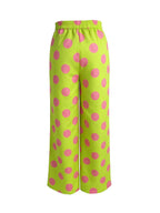 Loose Wide Leg Buttoned Pockets Polka-Dot Pants Trousers