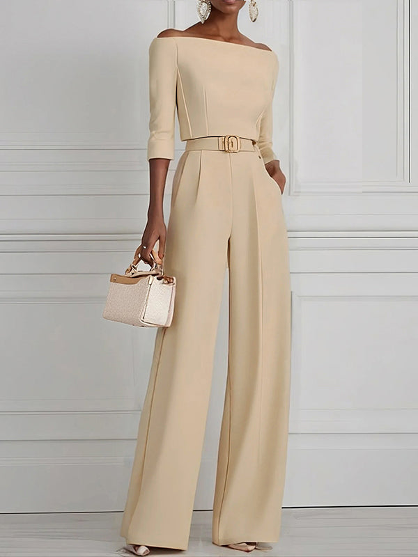High Waisted Straight Leg Pleated Solid Color Split-Joint Pants Trousers