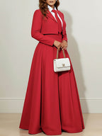 Solid Color Skinny Long Sleeves Notched Collar Outerwear Blazer