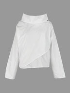Casual Loose Black Stand Collar Outerwear