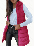 RAIN™ - Casual Sleeveless Hood Long Puffer Vest