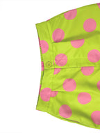 Loose Wide Leg Buttoned Pockets Polka-Dot Pants Trousers