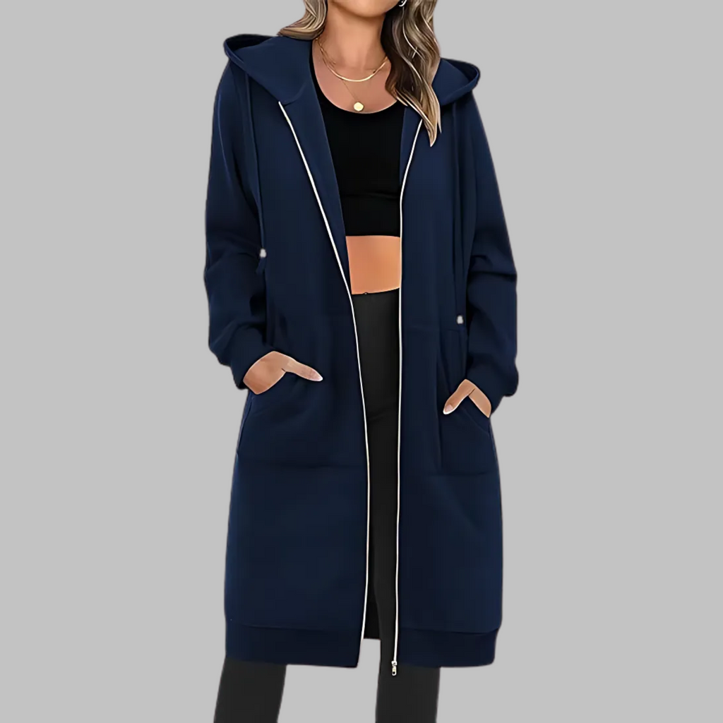 TIOMARA™ - Casual Zip Up Oversized Long Jacket