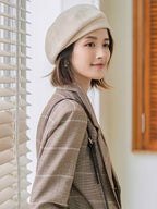 Personality Striped&Plaid Beret Hat